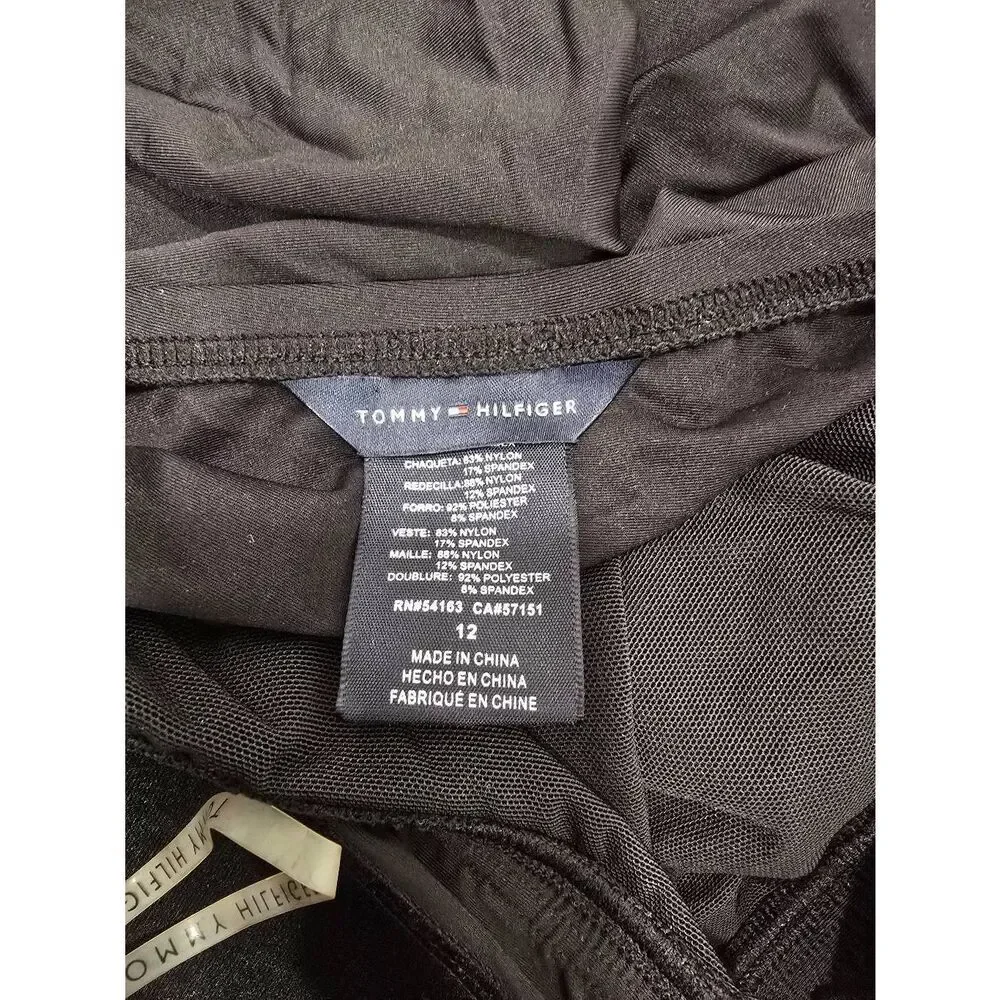 Tommy Hilfiger Black Halter One Piece Swimsuit Size 12 – Gently Used